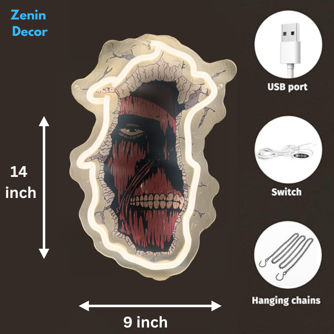 Zenin Decor | LED Attack on titans - Titan in Wall