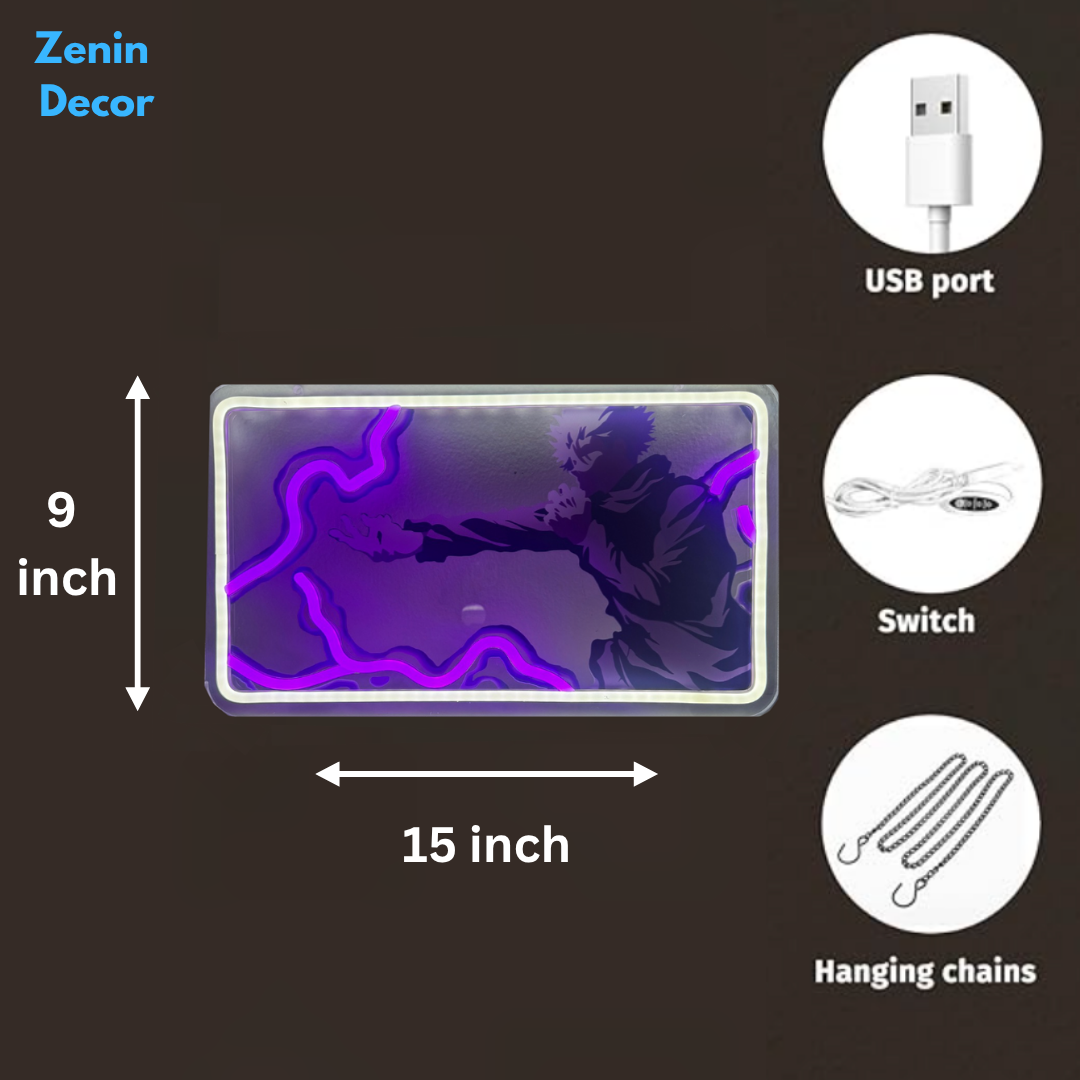 Zenin Decor | Gojo Hollow Purple Sign LED