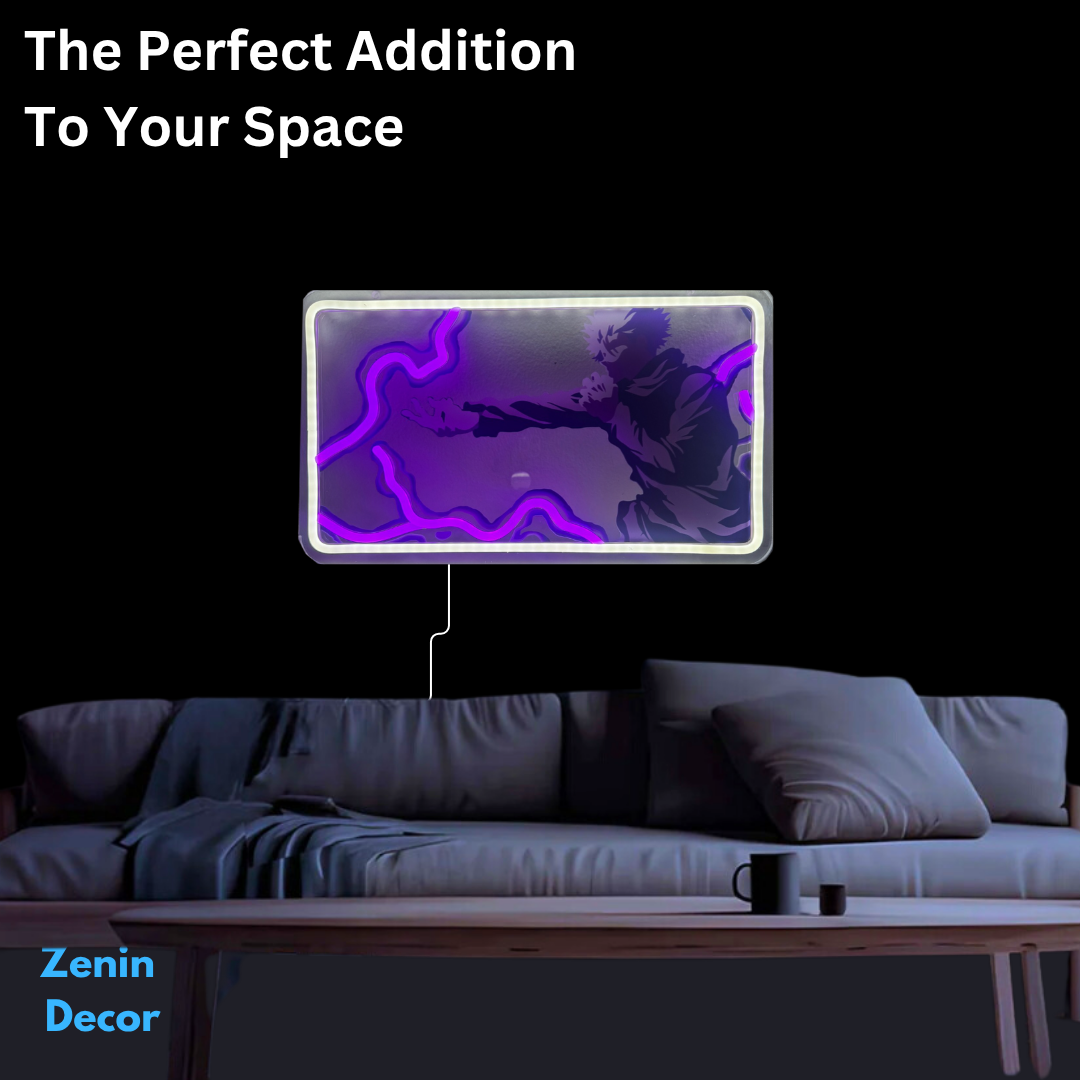 Zenin Decor | Gojo Hollow Purple Sign LED